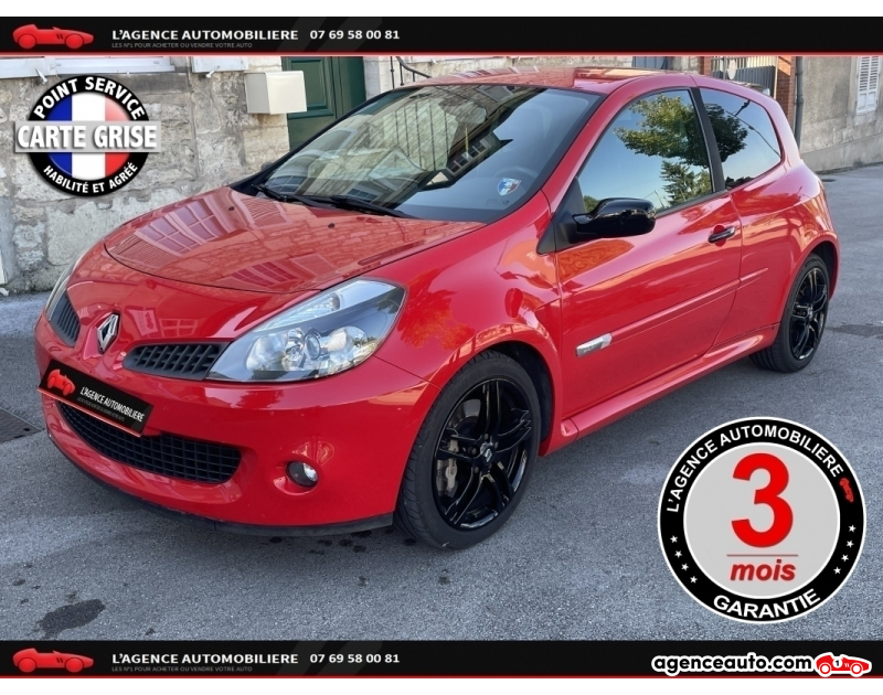 Compra de Coches Usados, Coches Usados Baratos %'|'% Agence Auto Renault Clio RS 2.0 i 200 CV 200 CH Rouge Año 2008 Manuelle Essence