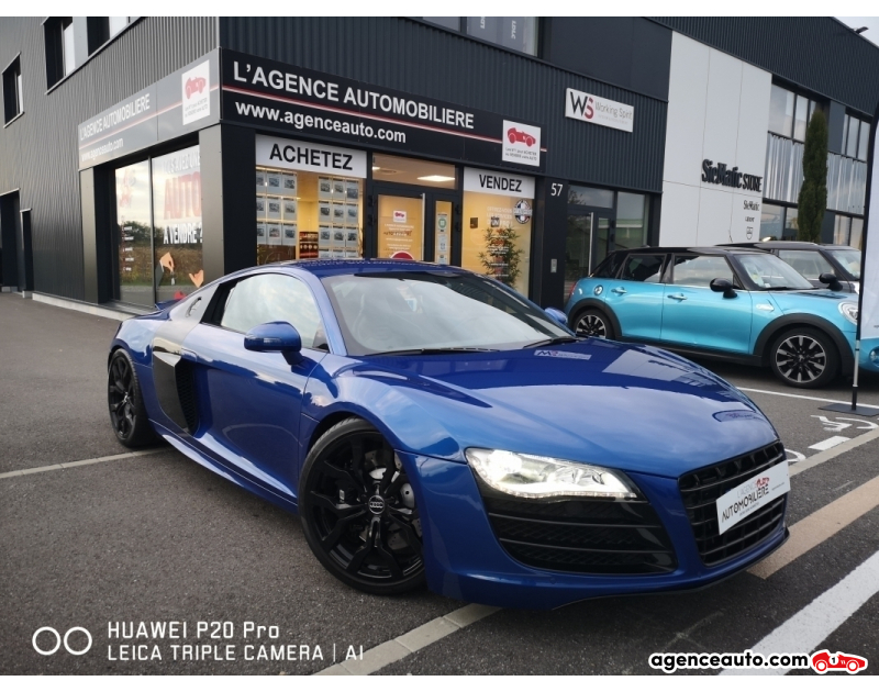 Achat voiture occasion, Auto occasion pas cher | Agence Auto Audi R8 COUPE V10 5.2 FSI 525 QUATTRO R-TRONIC BVA Bleu Année 2009 Automatique Essence