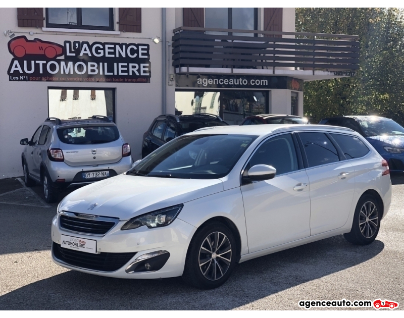 Achat voiture occasion, Auto occasion pas cher | Agence Auto Peugeot 308 SW 2.0 Hdi 150 ALLURE EAT6 CARNET Blanc Année 2014 Automatique Diesel