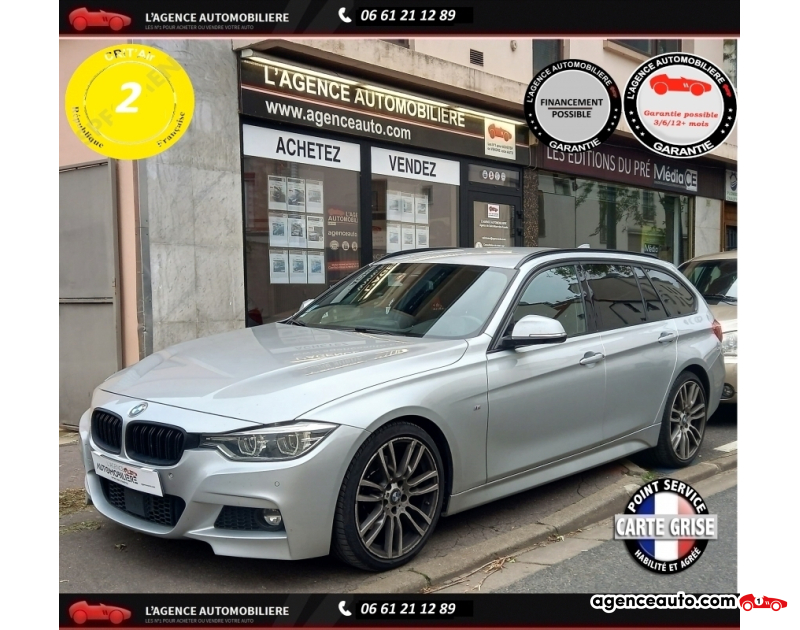 Compra de Coches Usados, Coches Usados Baratos %'|'% Agence Auto Bmw Série 3 TOURING 325 D 220 M SPORT BVA Gris Año 2015 Automatique Diesel