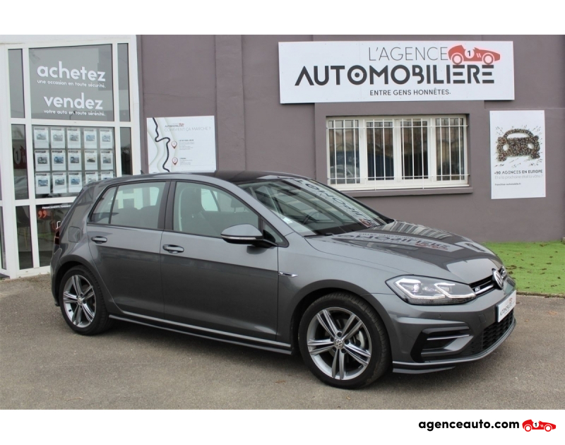 Acquisto Auto Usate, Auto Usate Economiche | Agenzia Automobiliare Volkswagen Golf 150 cv- R Line  -2.0- VII- DSG7 Gris Anno 2019 Automatique Diesel