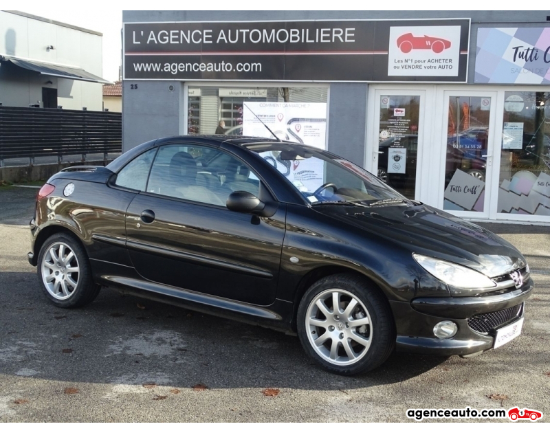 Achat voiture occasion, Auto occasion pas cher | Agence Auto Peugeot 206 CC 2.0 16V 138 CV Noir Année 2003 Manuelle Essence