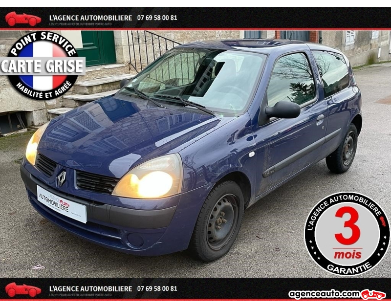 Compra de Coches Usados, Coches Usados Baratos %'|'% Agence Auto Renault Clio 1.4 i  100 CV CH Bleu Año 2004 Manuelle Essence