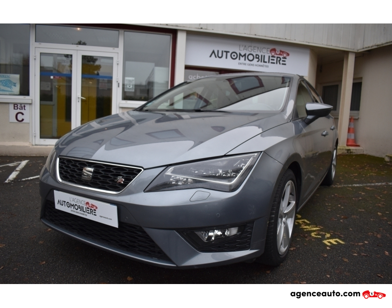 Achat voiture occasion, Auto occasion pas cher | Agence Auto Seat Leon 2.0 TDI 16V S&S 150 cv  III (5F1) 5 portes Pack FR Gris Année 2013 Manuelle Diesel