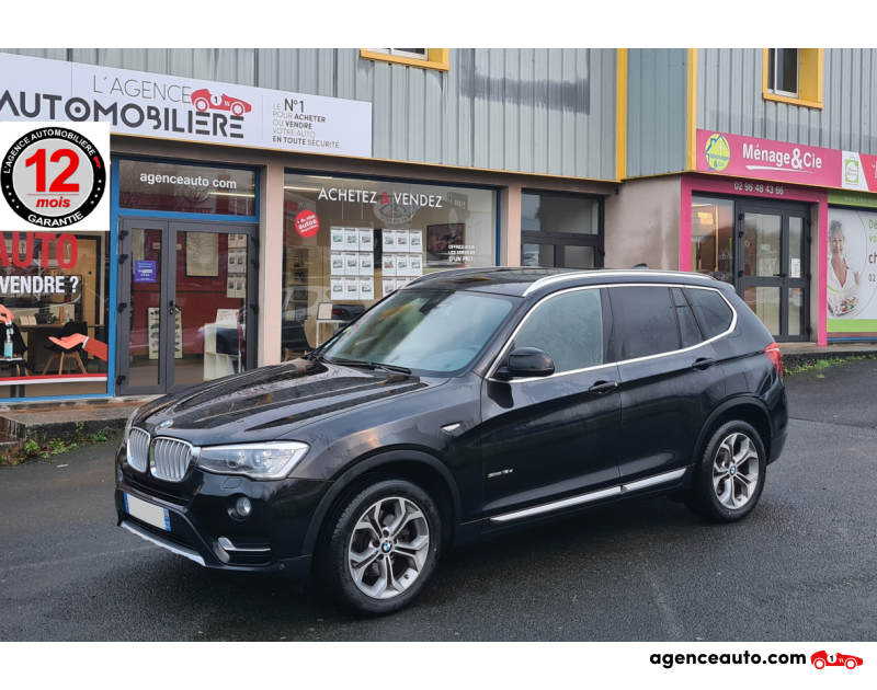 Achat voiture occasion, Auto occasion pas cher | Agence Auto Bmw X3 18d sDdrive 2.0 d 16V 150 cv X Line Noir Année 2017 Automatique Diesel