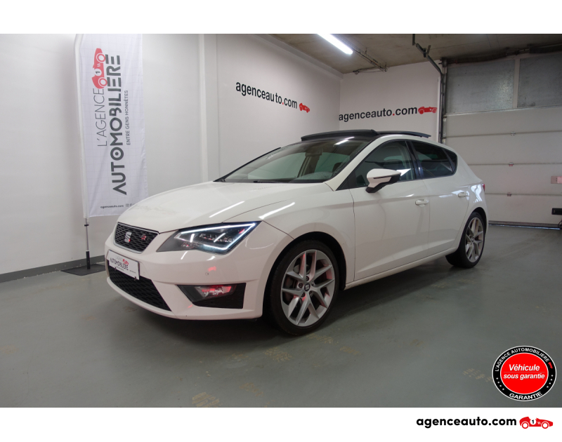 Achat voiture occasion, Auto occasion pas cher | Agence Auto Seat Leon III 2.0 TDI FAP 150 START/STOP FR + TOIT OUVRANT Blanc Année 2014 Manuelle Diesel