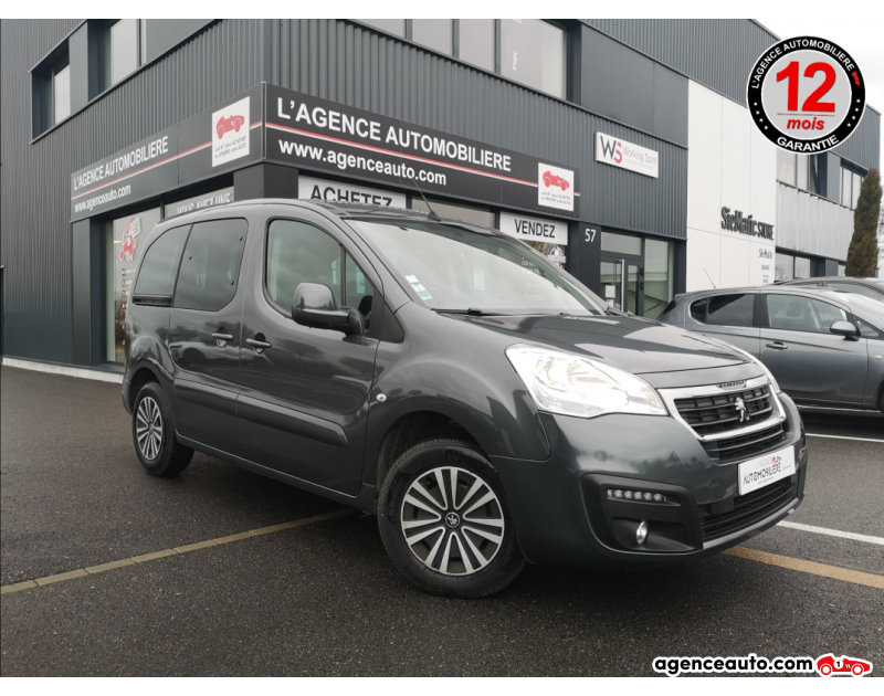 Compra de Coches Usados, Coches Usados Baratos %'|'% Agence Auto Peugeot Partner Tepee 1,6 BlueHdi 100cv Active Gris Año 2017 Manual Diesel