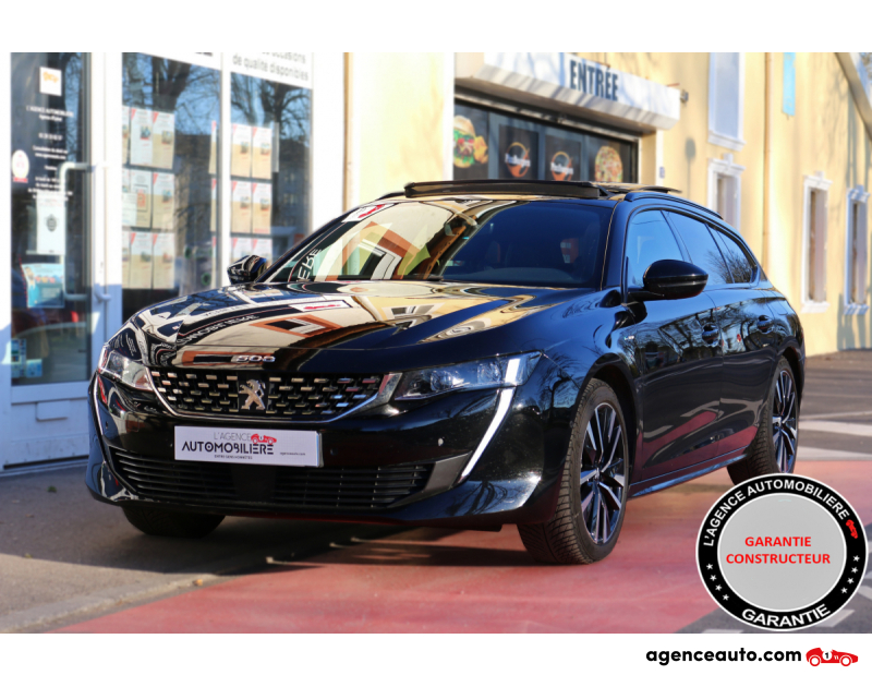 Aankoop Gebruikte Auto, Goedkope Gebruikte Auto | Agence Auto Peugeot 508 II SW 1.6 PureTech Hybrid 225 GT EAT8 - TVA Récupérable - (TO, Aide à la conduite, FOCAL…) Noir Jaar 2020 Automatique Hybride