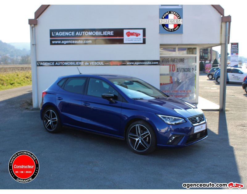 Achat voiture occasion, Auto occasion pas cher | Agence Auto Seat Ibiza 1.0 Eco TSI 115 ch FR BVM6 S&S Bleu Année 2019 Manuelle Essence