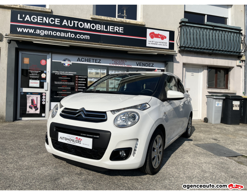 Achat voiture occasion, Auto occasion pas cher | Agence Auto Citroen C1 Feel Pure Tech 82ch 5 portes 1ère main Blanc Année 2017 Manuelle Essence