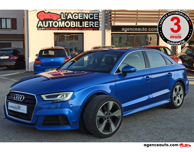 Achat voiture occasion, Auto occasion pas cher | Agence Auto Audi A3 BERLINE 2.0 TDI 184 QUATTRO S-TRONIC Bleu Année 2017 Automatique Diesel
