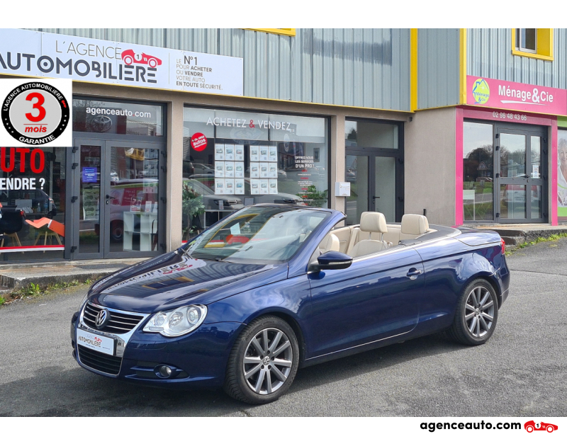 Achat voiture occasion, Auto occasion pas cher | Agence Auto Volkswagen EOS 3.2 i V6 24V 250cv Carat Bleu Année 2008 Automatique Essence