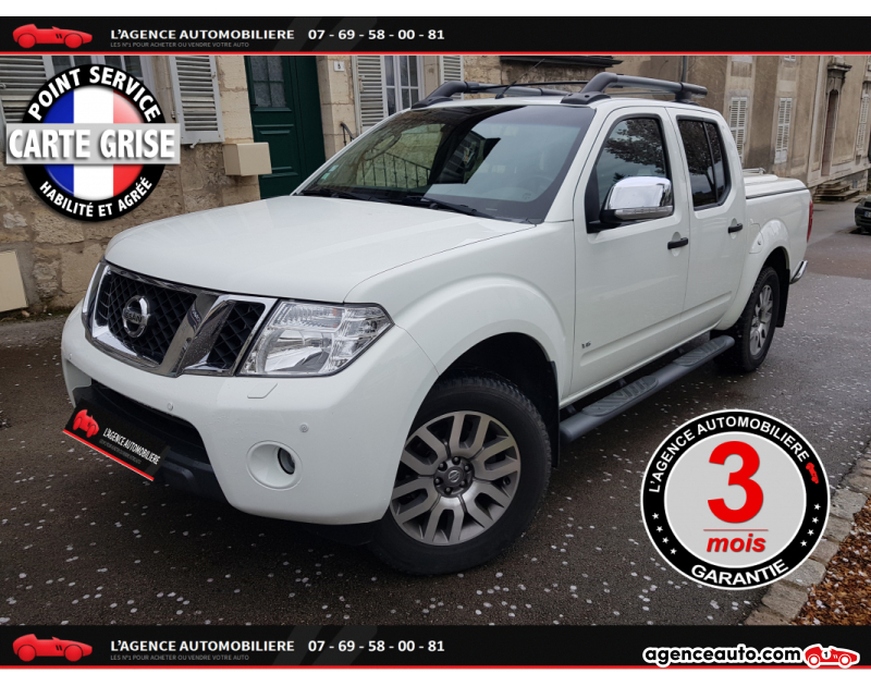 Achat voiture occasion, Auto occasion pas cher | Agence Auto Nissan Navara Facelift (D40M) 3.0 dCi V6 24V DPF Pickup double cabine 4WD 231 cv Boîte auto ***GAR 3 MOIS*** Blanc Année 2012 Automatique Diesel