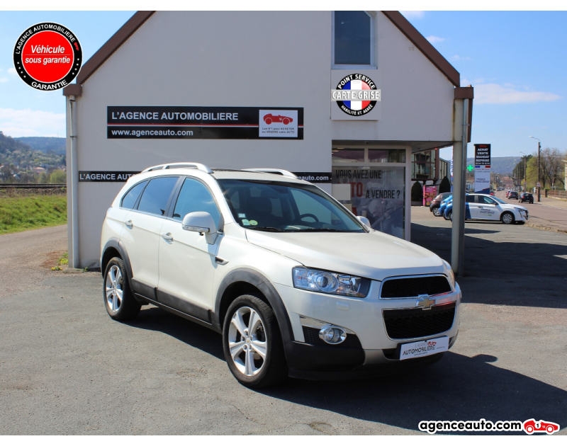 Compra de Coches Usados, Coches Usados Baratos %'|'% Agence Auto Chevrolet Captiva 2.2 VCDI 184 LTZ BA AWD 7 PLACES + ATTELAGE Blanc Año 2011 Automatique Diesel