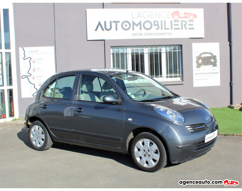 Achat voiture occasion, Auto occasion pas cher | Agence Auto Nissan Micra 65 CV-1.2 -TATOO - CHAINE -2 ème main Gris Année 2005 Manuelle Essence