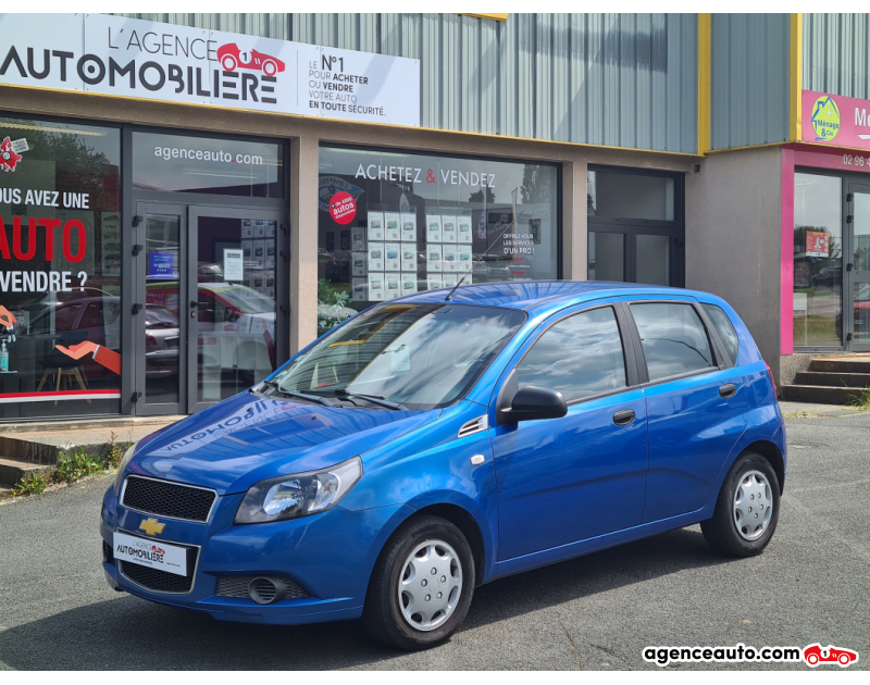 Compra de Coches Usados, Coches Usados Baratos %'|'% Agence Auto Chevrolet Aveo 1.2 i 16V Hatchback 84 cv **SUPER ETAT** Bleu Año 2011 Manuelle Essence