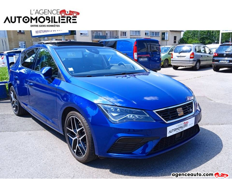 Achat voiture occasion, Auto occasion pas cher | Agence Auto Seat Leon 1.5L Tsi Fr  150 Cv DSG7 Bleu Année 2019 Automatique Essence