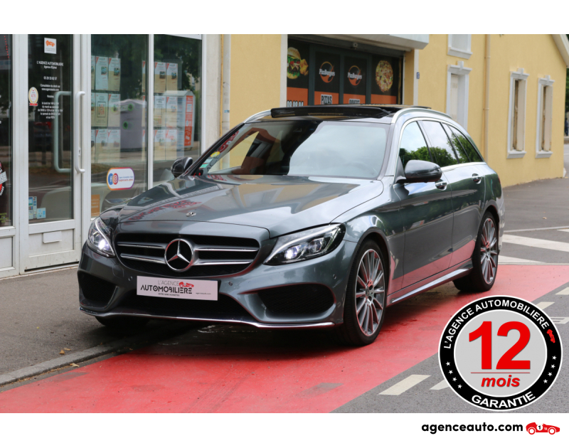 Aankoop Gebruikte Auto, Goedkope Gebruikte Auto | Agence Auto Mercedes Classe C Break Ph2 220d 170 Pack AMG 9G-TRONIC (Phares LED ILS, Toit Ouvrant, Keyless Go...) Gris Jaar 2018 Automatique Diesel