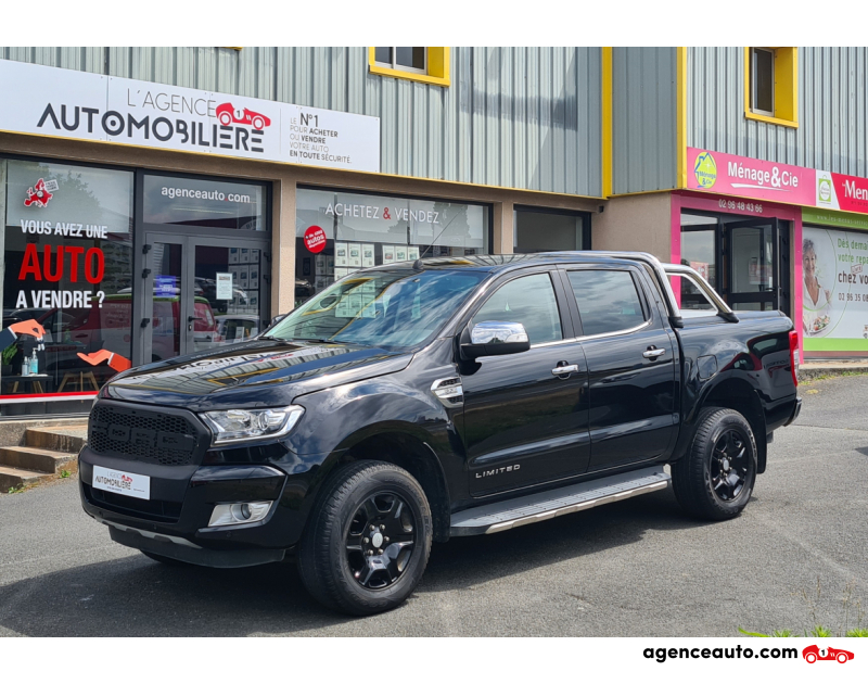 Achat voiture occasion, Auto occasion pas cher | Agence Auto Ford Ranger 2.2 TDCI 16V Pickup Double Cabine 4x4 160 cv Limited Noir Année 2018 Automatique Diesel
