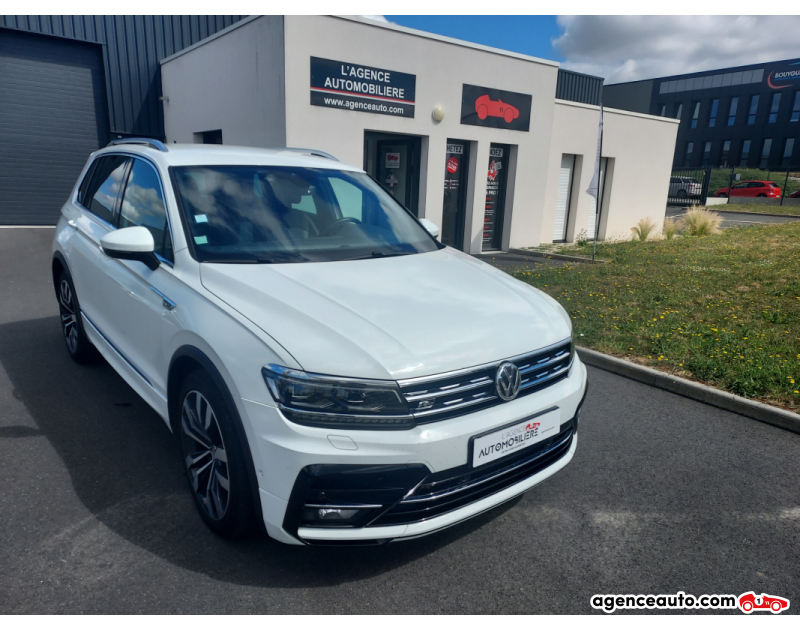 Aankoop Gebruikte Auto, Goedkope Gebruikte Auto | Agence Auto Volkswagen Tiguan 2.0 TDI 190  R-LINE 4MOTION DSG BVA EU6D-TEMP Blanc Jaar 2017 Automatique Diesel