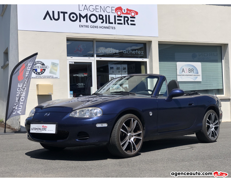 Achat voiture occasion, Auto occasion pas cher | Agence Auto Mazda MX-5 1.6 110 ELEGANCE ROADSTER Bleu Année 2002 Manuelle Essence