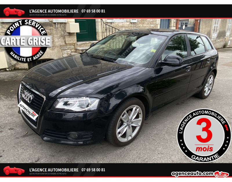 Achat voiture occasion, Auto occasion pas cher | Agence Auto Audi A3 Sportback 2.0 TDi 143 CV CH ***GAR 3 MOIS*** Noir Année 2008 Manuelle Diesel