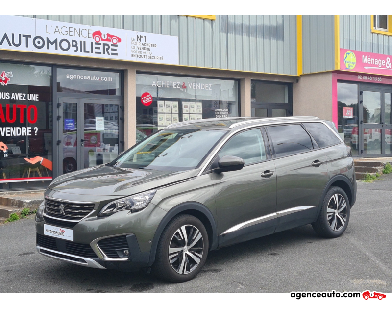 Achat voiture occasion, Auto occasion pas cher | Agence Auto Peugeot 5008 1.2 Puretech EAT6 130 cv ALLURE Vert Année 2018 Automatique Essence