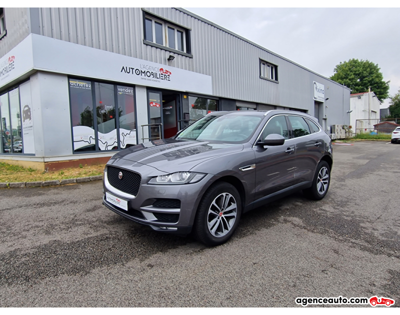 Achat voiture occasion, Auto occasion pas cher | Agence Auto Jaguar F-Pace 2.0 D 180 PRESTIGE AWD BVA8 GARANTIE 1 AN Gris Année 2019 Automatique Diesel