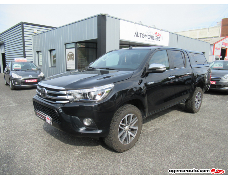 Achat voiture occasion, Auto occasion pas cher | Agence Auto Toyota Hilux 2.4 D-4D 150ch Dble Cab Lounge 4WD BA Noir Année 2016 Automatique Diesel