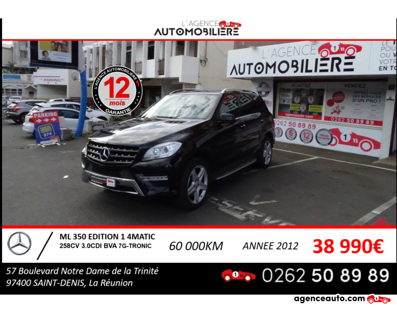 Achat voiture occasion, Auto occasion pas cher | Agence Auto Mercedes ML ML 350 BLUETEC 4MATIC EDITION 1 Noir Année 2012 Automatique Diesel