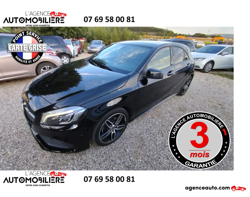 Achat voiture occasion, Auto occasion pas cher | Agence Auto Mercedes Classe A (W176) Phase 2 160 1.6 Ti 16V 102 CV CH *** GAR 3 MOIS ***ENTRETIEN REGULIER CHEZ MERCEDES Noir Année 2017 Manuelle Essence