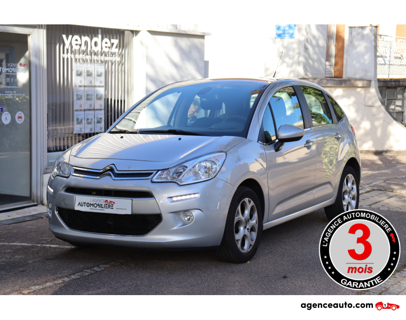 Achat voiture occasion, Auto occasion pas cher | Agence Auto Citroen C3 II 1.2 VTi 82 Exclusive BVM5 (Toit Pano, Radars de Recul, 2ème Main...) Gris Année 2014 Manuelle Essence