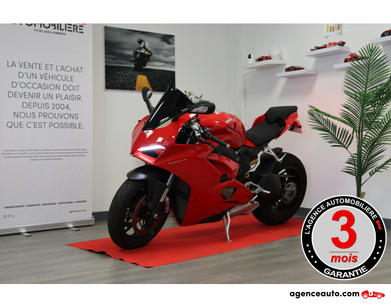 Gebrauchtwagenkauf, Günstige Gebrauchtwagen | Automobilienagentur Ducati Panigale V4 1100 215ch Garantie 3 Mois (Shifter Up & Down, Bulle Noire PUIG° Rouge Jahr 2018 Manuelle Essence