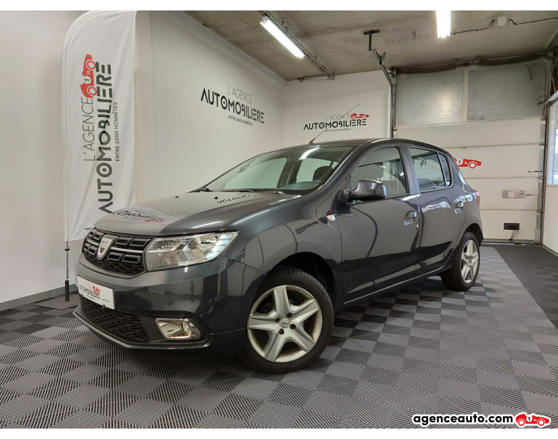 Achat voiture occasion, Auto occasion pas cher | Agence Auto Dacia Sandero II (2) 0.9 TCE 90 LAUREATE E6C + NAV + RADAR Bleu Année 2018 Manuelle Essence