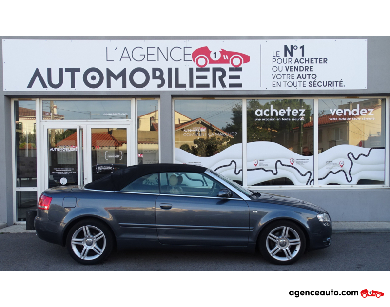 Aankoop Gebruikte Auto, Goedkope Gebruikte Auto | Agence Auto Audi A4 CABRIOLET 2.0 TDI garantie 12 mois Gris Jaar 2006 Manuelle Diesel