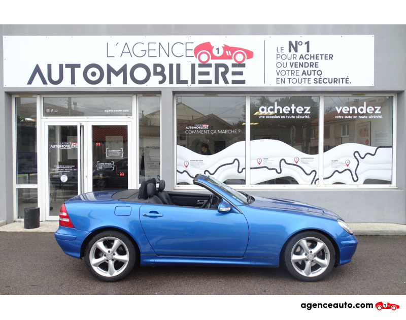 Achat voiture occasion, Auto occasion pas cher | Agence Auto Mercedes SLK 320 3.2i 218 CV RHD Bleu Année 2001 Automatique Essence