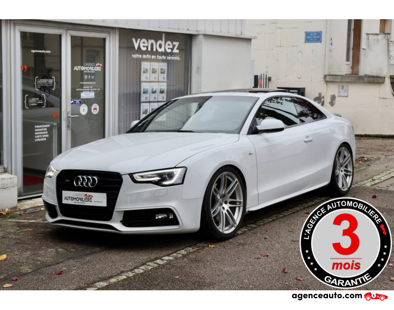 Compra de Coches Usados, Coches Usados Baratos %'|'% Agence Auto Audi S5 Coupé V6 3.0 TFSI 333 Quattro S-Tronic 7 (TO, Sièges électriques, Bluetooth) Blanc Año 2014 Automatique Essence