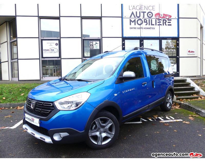 Achat voiture occasion, Auto occasion pas cher | Agence Auto Dacia Dokker 1.2 TCe 115 cv STEPWAY attelage Bleu Année 2018 Manuelle Essence