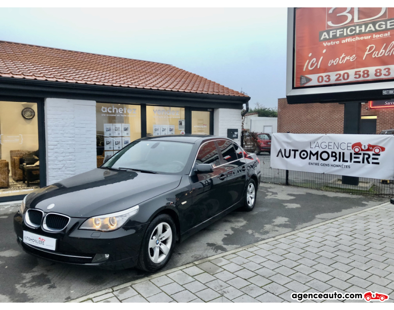 Achat voiture occasion, Auto occasion pas cher | Agence Auto Bmw Série 5 (E60) (2) 520D LUXE Noir Année 2008 Manuelle Diesel