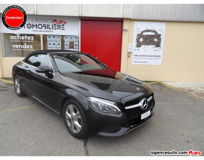 Achat voiture occasion, Auto occasion pas cher | Agence Auto Mercedes Classe C 200 Cabriolet 9G-Tronic Argent Année 2018 Automatique Essence