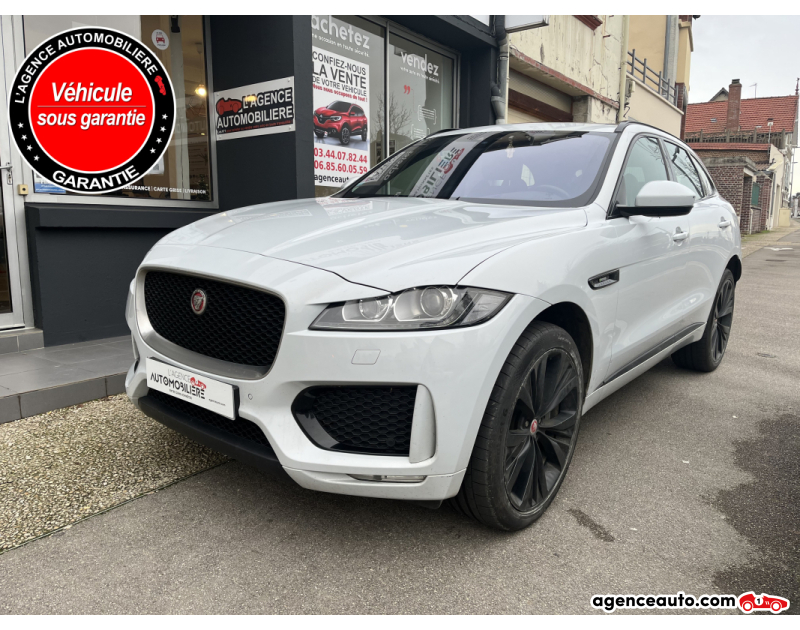 Achat voiture occasion, Auto occasion pas cher | Agence Auto Jaguar F-Pace V6 3.0D 300ch R-Sport 4x4 BVA8 Blanc Année 2016 Automatique Diesel