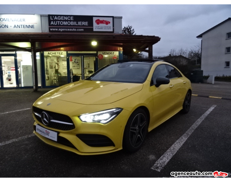 Achat voiture occasion, Auto occasion pas cher | Agence Auto Mercedes Classe CLA COUPE 200 165 AMG LINE 7G-DCT BVA Jaune Année 2020 Automatique Essence