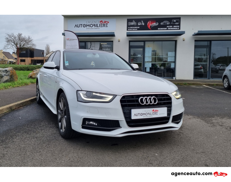 Achat voiture occasion, Auto occasion pas cher | Agence Auto Audi A4 A4 2.0 TDI 150 BVA DSG7  S-LINE Blanc Année 2015 Automatique Diesel