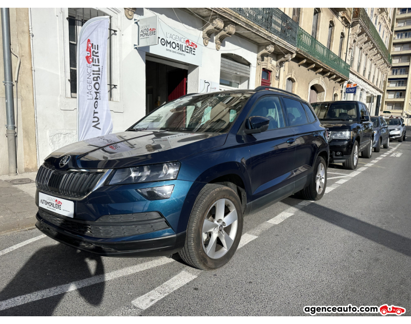Achat voiture occasion, Auto occasion pas cher | Agence Auto Skoda Karoq 2.0 TDI 150 SCR BUSINESS 4X4 (TVA RECUPERABLE) Bleu Année 2019 Manuelle Diesel