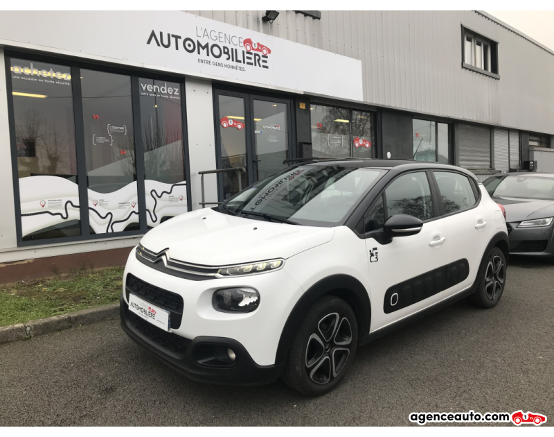 Achat voiture occasion, Auto occasion pas cher | Agence Auto Citroen C3 1.2 GRAPHIC 83 CH Blanc Année 2019 Manuelle Essence