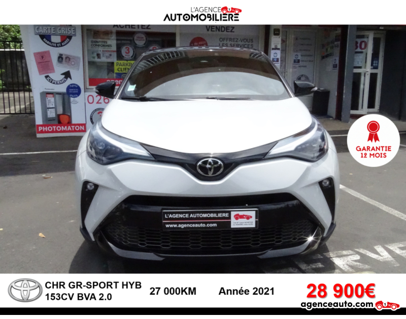 Achat voiture occasion, Auto occasion pas cher | Agence Auto Toyota C-HR 2.0 HYBRIDE GR-SPORT 153 CV BVA Blanc Année 2021 Automatique Hybride