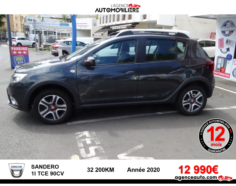Achat voiture occasion, Auto occasion pas cher | Agence Auto Dacia Sandero STEPWAY Ph2 0.9 TCE 90 TECHROAD Gris Année 2020 Manuelle Essence