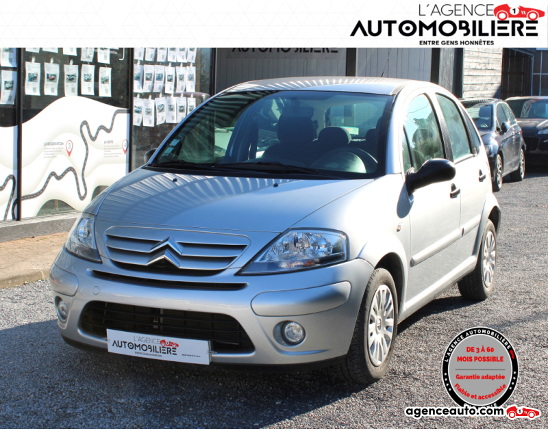 Achat voiture occasion, Auto occasion pas cher | Agence Auto Citroen C3 II 1.4 HDi 70 AIRPLAY Argent Année 2008 Manuelle Diesel