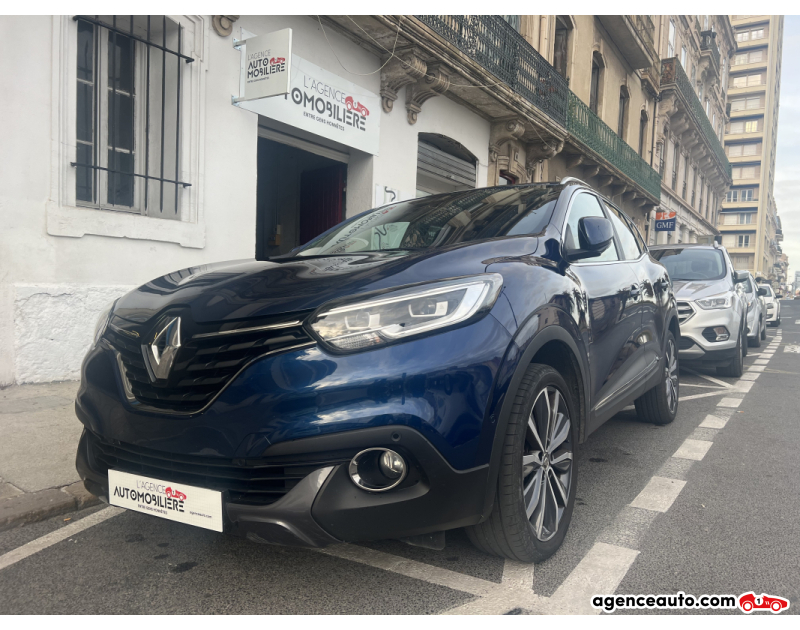 Achat voiture occasion, Auto occasion pas cher | Agence Auto Renault Kadjar 1.2 TCE 130 ENERGY INTENS (Caméra de recul, Carplay, Critair 1 ..) Bleu Année 2018 Manuelle Essence
