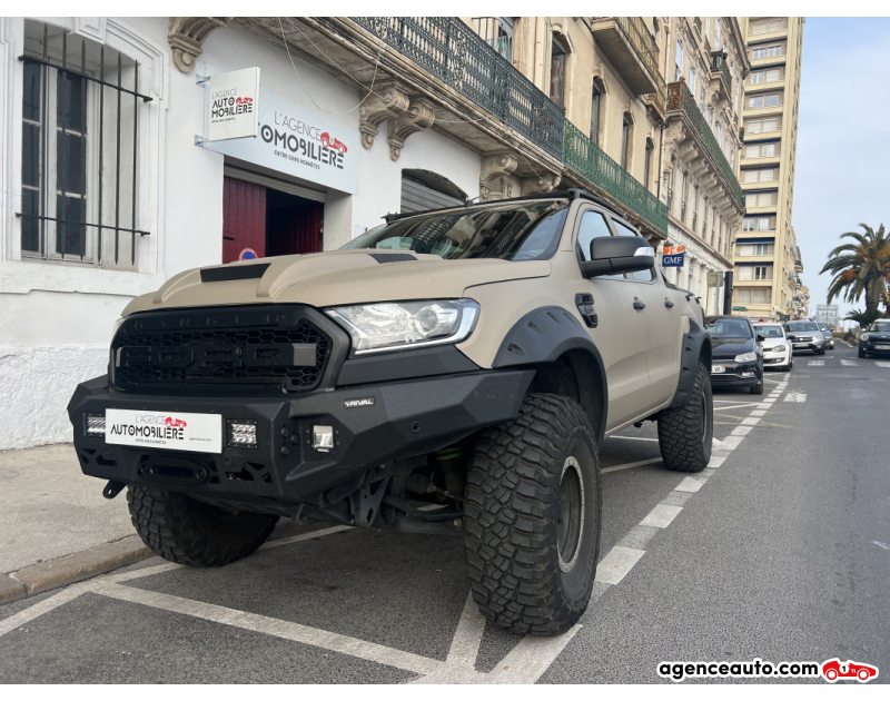 Achat voiture occasion, Auto occasion pas cher | Agence Auto Ford Ranger DOUBLE CABINE 3.2 TDCI 200 WILDTRAK 4X4 BVA (Préparation totale RAPTOR) Beige Année 2019 Automatique Diesel